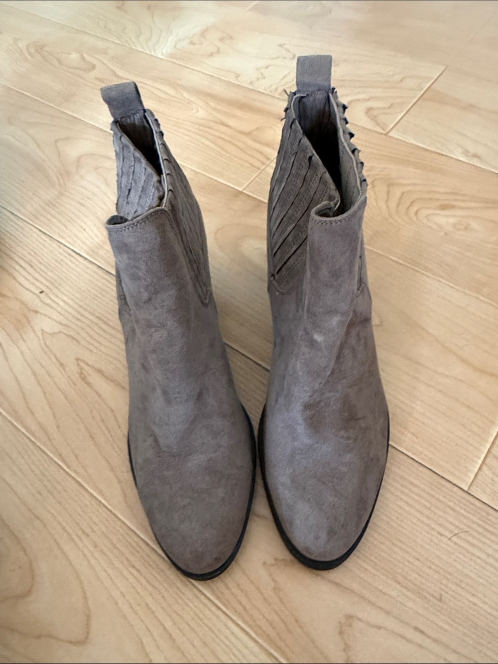 Women's Taupe Suede Ankle Boots